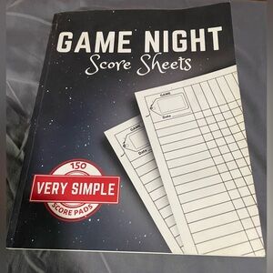 Game Night Score Sheets pad